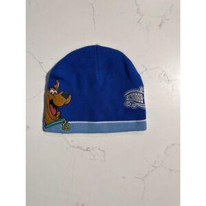 Scooby Doo Blue Knit Beanie Hat Embroidered Scooby Logo